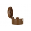 22-400 Brown Smooth Dispensing Flip Top PP Plastic Bottle Cap w/ .245 in. Orifice, HS Liner & 1.5 in. Diameter