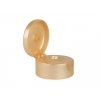 22-400 Gold Light Pearl Dispensing Flip Top Bottle Cap w/ .250 in. Orifice & 1.5 in. Diameter