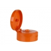 22-400 Orange Burnt Dispensing Flip Top PP Plastic Bottle Cap w/ .250 in. Orifice & 2 in. Diameter (Surplus)
