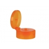 22-400 Orange Translucent Dispensing Flip Top PP Plastic Bottle Cap w/ .125 in. Orifice & 2 in. Diameter (Surplus)