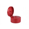 22-400 Red Metallic Dispensing Flip Top PP Plastic Bottle Cap w/ .125 in. Orifice, HS Liner & 1.5 in. Diameter (Surplus)