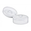 22-400 White Dispensing Flip Top PP Plastic Bottle Cap w/ .250 in. Orifice & 1 7/8 in. Diameter (Stock)