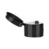 24-410 Black Smooth Dispensing Bottle Flip Top Cap-.187 in. Orifice (Seaquist) black smooth snap top