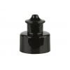 24-410 Black Faceted Dispensing PP Plastic Push-Pull Style Bottle Cap -.133 in. Orifice (Black Ice)