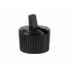 24-410 Black Turret PP Plastic Dispensing Bottle Cap w/ .115 in. Orifice