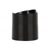 24-410 Black Smooth Dispensing PP Disc Top F Style Bottle Cap-.310 in. Orifice-PS Liner-Seaquist
