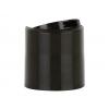 24-410 Brown Dark Smooth PP Plastic F Style Dispensing Disc Top Bottle Cap-.296 in. Orifice