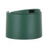 24-410 Green Matte PP Plastic Symm Wide Disc Top Cap-.360 in. Orif-1 7/8 in. Wide