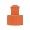 24-410 Orange Ribbed Dispensing PP Plastic Push-Pull Bottle Cap-.200 in. Orif.