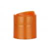 24-410 Orange Pearl Smooth PP Plastic D Style Disc Top Dispensing Bottle Cap w/ .310 Orifice