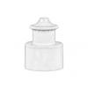24-410 White Faceted Dispensing PP Plastic Push-Pull Style Bottle Cap - .130 in. Orifice-MPCH