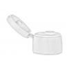24-410 White Dispensing PP Plastic Ribbed Flip Top Bottle Cap W/ .250 in. Orifice (Seaquist-Aptar)