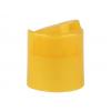 24-410 Yellow-Orange Smooth Disc Top PP Plastic D Style Dispensing Bottle Cap-.303 in. Orif