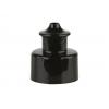 28-410 Black Faceted Dispensing PP Plastic Bottle Cap Push-Pull Style- .135 in. Orifice