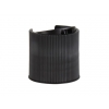 28-410 Black Ribbed F Style Dispensing Disc-Top Bottle Cap-.350 in. Orif (Stull)