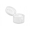 28-410 White Ribbed Dispensing Snap-Top Bottle Cap w/ .250 in. Orifice (King)