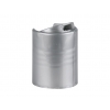 28-415 Silver Pearl Smooth Disc Top Dispensing PP Plastic Bottle Cap w/ .325 in. Orifice (Surplus)