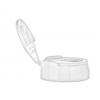 33-400 White Smooth PP Plastic Flip Top Dispensing Bottle Cap-.393 in. Orif-HS Liner