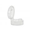 33-400 White Ribbed Flip Top Dispensing Bottle Cap-.250 Orifice