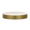 100-400 Gold Flat Smooth CT PP Plastic Jar Cap-Foam Liner-NO PAPERWORK
