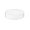 48-400 White Flat Smooth Non Dispensing PP Plastic Indented Matte Top Jar Cap-F-217 Liner-Rieke