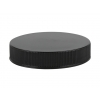 53-400 Black Flat Ribbed PP Plastic Non Dispensing Jar Cap w/ F-217 Liner