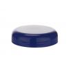 53-400 Blue Dark Smooth Dome PP Plastic Non Dispensing Jar Cap-Foam Liner