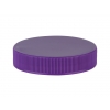 53-400 Purple Flat Ribbed PP Plastic Non Dispensing Jar Cap w/ Smooth Top & Liner-less