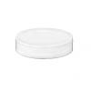 53-400 White Flat Smooth PP Plastic CT Jar Cap-Smooth Top-Foam Liner (Omega)