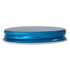 58-400 Blue Flat Aluminum Metal CT Jar Cap-Ribbed Neck-Liner