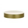 58-400 Gold Flat Smooth PP Plastic CT Jar Cap-Foam Liner-Taral