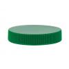 58-400 Green Ribbed Flat Matte Top PP Plastic CT Jar Cap-.020 in. Pulp-Wax-Liner