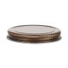 70-400 Bronze Rustic Flat Smooth-Ribbed Neck Metal CT Jar Cap-Plastisol Liner