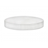 89-400 White Flat Smooth Non Dispensing PP Plastic Liner-less Jar Cap-Gloss Finish (King)