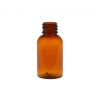 1 oz. Amber PET (BPA Free) 20-410 Semi-Translucent Plastic Boston Round Bottle