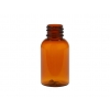 1 oz. Amber PET (BPA Free) 20-410 Semi-Translucent Plastic Boston Round Bottle