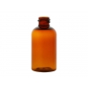 2 oz. Amber Translucent PET BPA Free 20-410 Plastic Boston Round Bottle