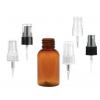 1 oz. Amber PET (BPA Free) 20-410 Semi-Translucent Plastic Boston Round Bottle-FM Sprayer or Treatment Pump