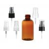 2 oz. Amber Translucent PET BPA Free 20-410 Plastic Boston Round Bottle-FM Sprayer or Treatment Pump