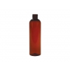 4 oz. Amber Dark 20-410 Semi-Translucent PET Plastic Round Bullet Bottle