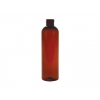 8 oz. Amber Dark 24-410 PET Semi-Translucent Bullet Round Plastic Bottle-Silgan