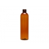 8 oz. Amber 24-410 PET Semi-Translucent Bullet Round PET (BPA Free) Plastic Bottle