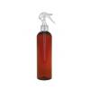 8 oz. Amber Dark 24-410 PET Semi-Translucent Bullet Round Plastic Bottle-Mini Trigger (Silgan)