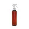8 oz. Amber Dark 24-410 PET Semi-Translucent Bullet Round Plastic Bottle-Mini Trigger (King)