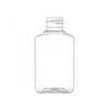 2 oz. Clear PET 20-410 Plastic Oblong Bottle- Beveled Sides-CT Cap