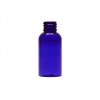 1 oz. Blue Cobalt PET (BPA Free) 20-410 Semi-Translucent Plastic Boston Round Bottle