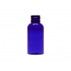 1 oz. Blue Cobalt 20-410 Boston Round PET (BPA Free) Semi-Translucent Plastic Bottle