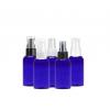 1 oz. Blue Cobalt 20-410 Boston Round PET (BPA Free) Semi-Translucent Plastic Bottle-Treatment Pump or FM Sprayer