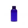 1 oz. Blue Cobalt 20-410 Boston Round PET (BPA Free) Semi-Translucent Plastic Bottle-White FM Nasal Sprayer-3.5 in. DT