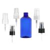 3.33 oz. Blue 20-410 PET Plastic Semi-Translucent (100 ML) Boston Round Bottle-Treatment Pump or Sprayer